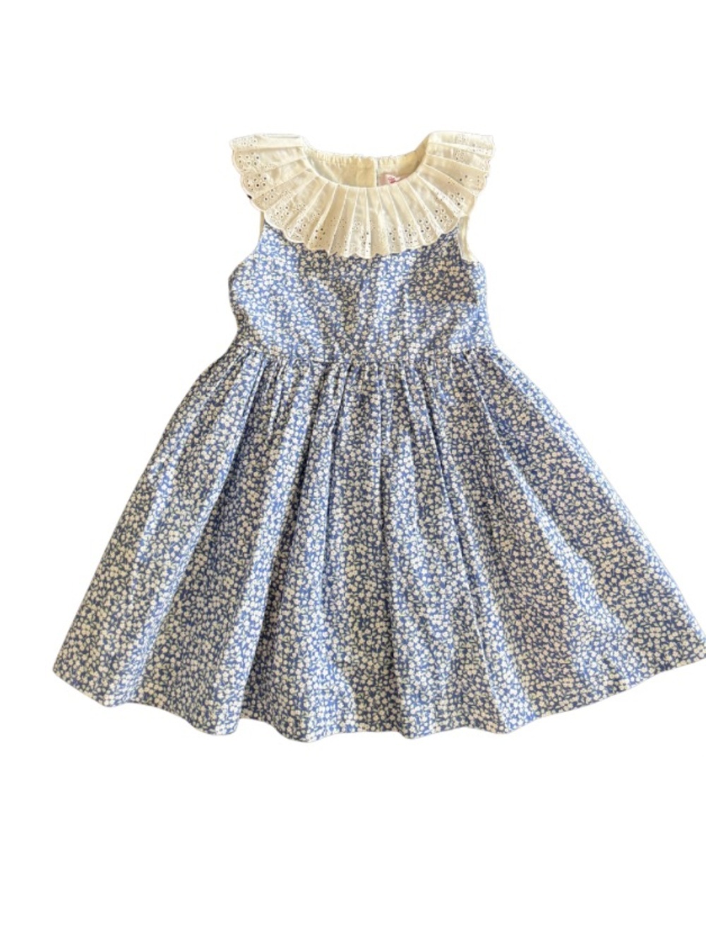 💙 Confiture Trotters London Floral Eyelet Collar Dress Girls Size 3 🌸